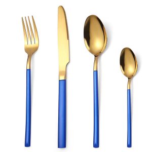 Stainless Steel Tableware Knife Fork Spoon Tea Spoon 4Pcs