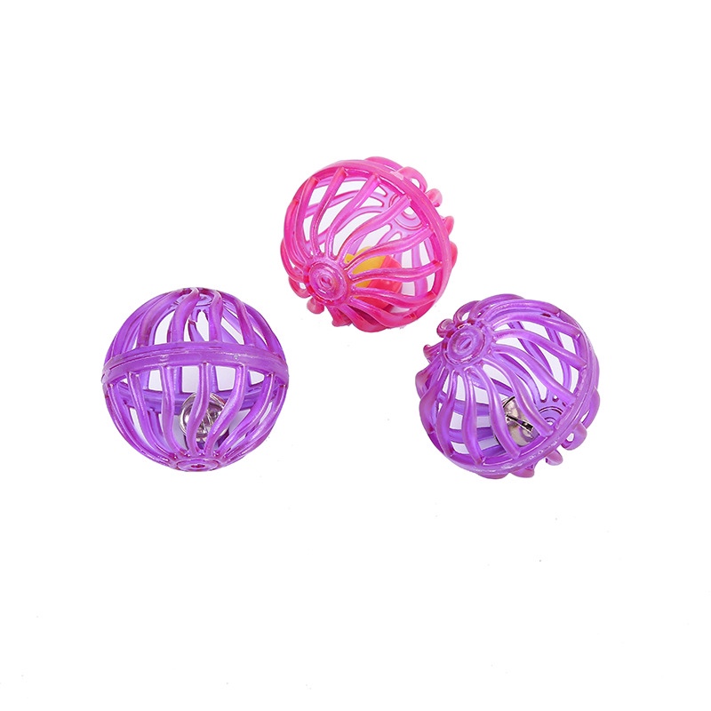 Cat Toy Ball with Bell Plastic Lattice Jingle Balls Kitten Chase Pounce